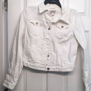 Loft white denim jacket